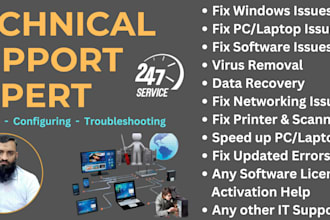 repair, fix, troubleshoot windows, desktop, laptop, printer remotely
