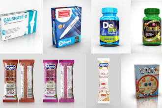 design create professional 3d packaging with dieline