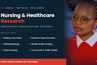 do research on nursing, healthcare, psychology, apa, social works