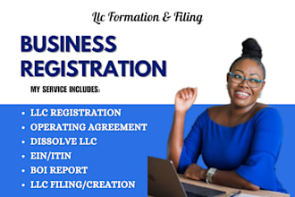 register your llc, get ein, operating agreement, file boi report, dissolve llc