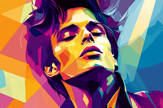 draw an awesome wpap pop art portrait style