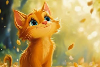 design a custom disney pet portrait illustration
