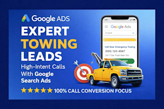 run hight converting google ads for your towing service