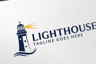 create custom lighthouse logo tailored to your brand