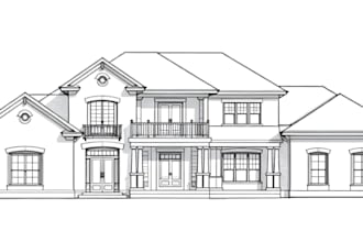 draw professional house sketch