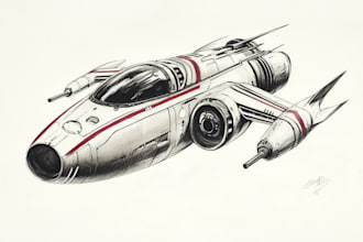 draw a spaceship or vehicle design