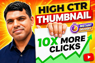 high CTR youtube thumbnail design mobile ready