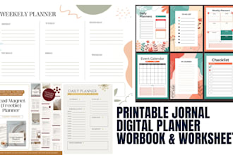 do printable journal, digital planner, lead magnet, fillable for amazon kdp