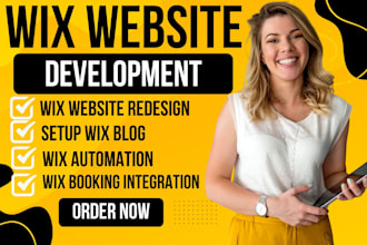 develop wix website integrate wix booking, setup wix blog, wix automation design
