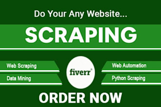 do web scraping, web scrapper, web automation, data automation, web crawler task