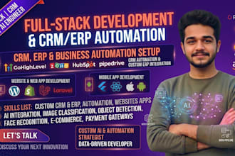 setup gohighlevel zoho hubspot pipedrive crm automation and erp