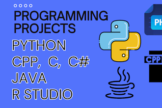 write code,scripts,assignments in python java c cpp sql,programming project