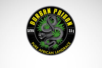 design durban poison canned cannabis logo