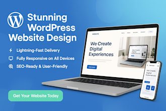 design a stunning wordpress landing page or full website