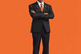 do an amazing political cartoon art