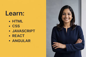 tutor you web development using HTML, CSS, javascript
