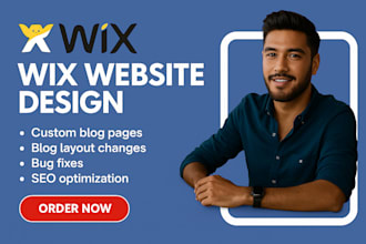 design redesign responsive website on wix godaddy shopify ionos