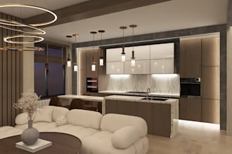 create a functional and cozy interior design concept