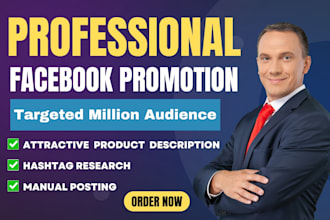 do organic facebook promotion, advertising, and marketing for your product