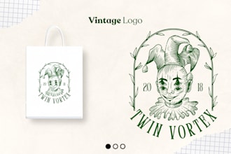 create a vintage style logo, mascot or illustration for you