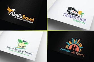 design luxury modern travel, vacation, model agency and hotel logo