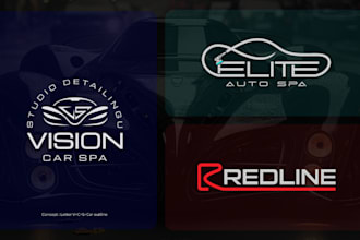 modern minimalist automotive logo for custom car branding