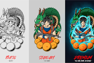 drawing awesome cartoon illustration
