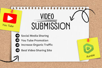 do 70 video submission on top video sharing sites