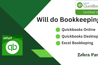 do bookkeeping using quickbooks online and qb desktop