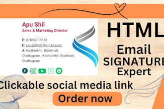 make clickable HTML email signature for gmail