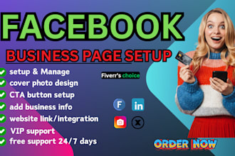 create and set up your social media accounts and setup facebook business page