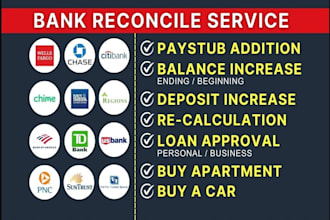 reconcile bank statement PDF to editable format