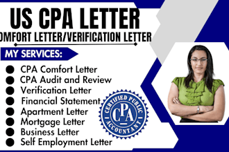 sign CPA letter US CPA letter comfort letter review or audit financial statement