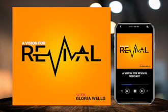 design a podcast artwork and professional podcast cover art or podcast logo