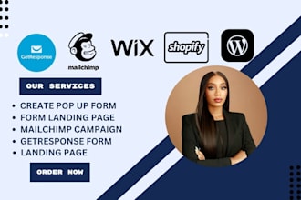 create popup form form page landing page getresponse mailchimp clickfunnel