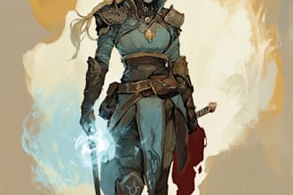draw d and d character art and dnd character art