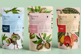create attractive packaging and label designs for cpg