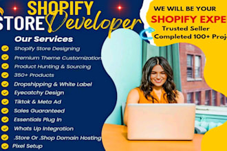 build, design, create shopify store, shopify website, shopify dropshipping store