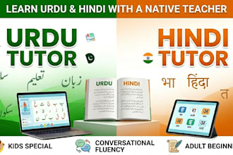 be your professional female urdu and hindi teacher for kids and adults