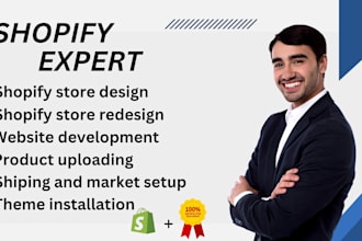 design shopify store website development dropshiping store