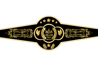 do cigar label, cigar logo, cigar band and cigar box design