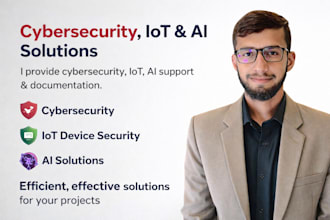 do cyber security, iot and ai tasks and projects