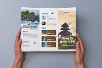 do professional bifold, trifold brochure design