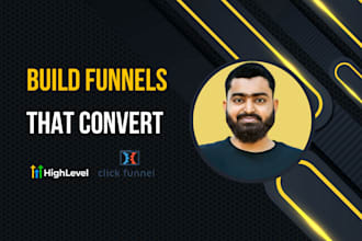 set up gohighlevel or clickfunnels funnel that converts