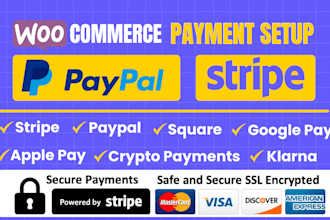 setup secure paypal and stripe integration on woocommerce website in 24 hours