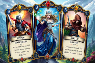 design custom playing card game with box and board game, tarot card, uno decks