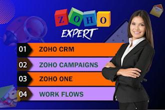 be expert in zoho one, zoho crm automations and integration