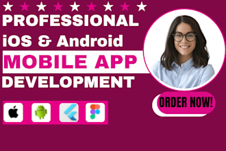 develop design custom mobile apps for ios or andriod with flutter react native