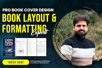 professional book formatting, interior layout, and book cover design