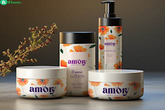 do design luxury cosmetic product packaging and label design